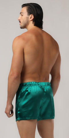 New Look satin boxers in green - ShopStyle